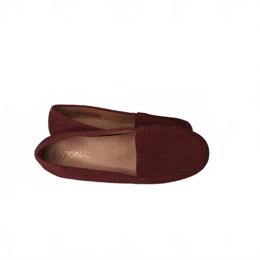Vionic Debbie Burgundy Suede Loafers Women's‎ Size 7.5